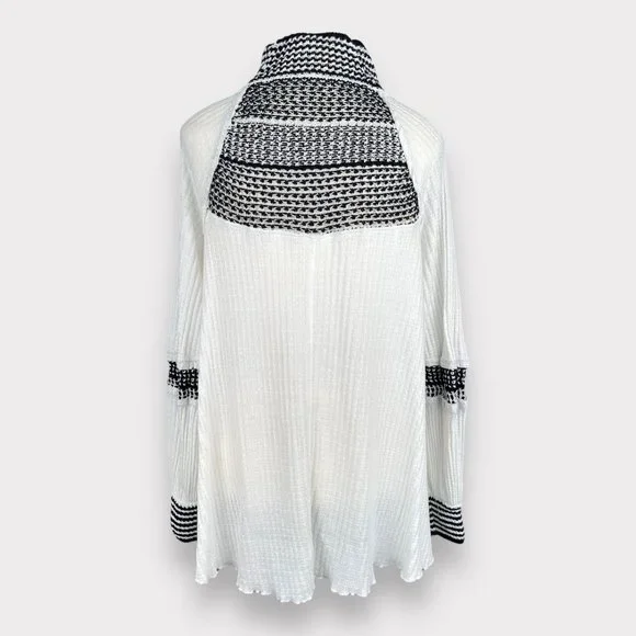 Free People Women's Snow Day Tunic Top Balloon Sleeve Knit Thermal Shirt Size S - Picture 6 of 16